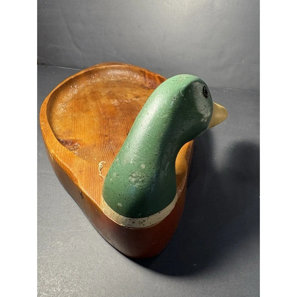 Hand Carved Mallard Duck Desk Tray French Broad River Decoy Co,